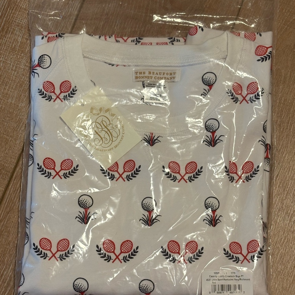 NWT The Beaufort Bonnet Company White Tennis and golf Print Cassidy